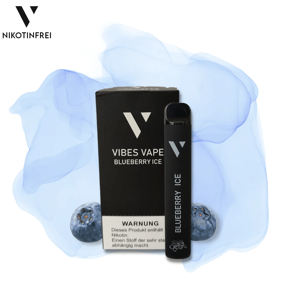 Nikotinfrei - 10x Vibes Vape - Blueberry ICE - vibesvape.de